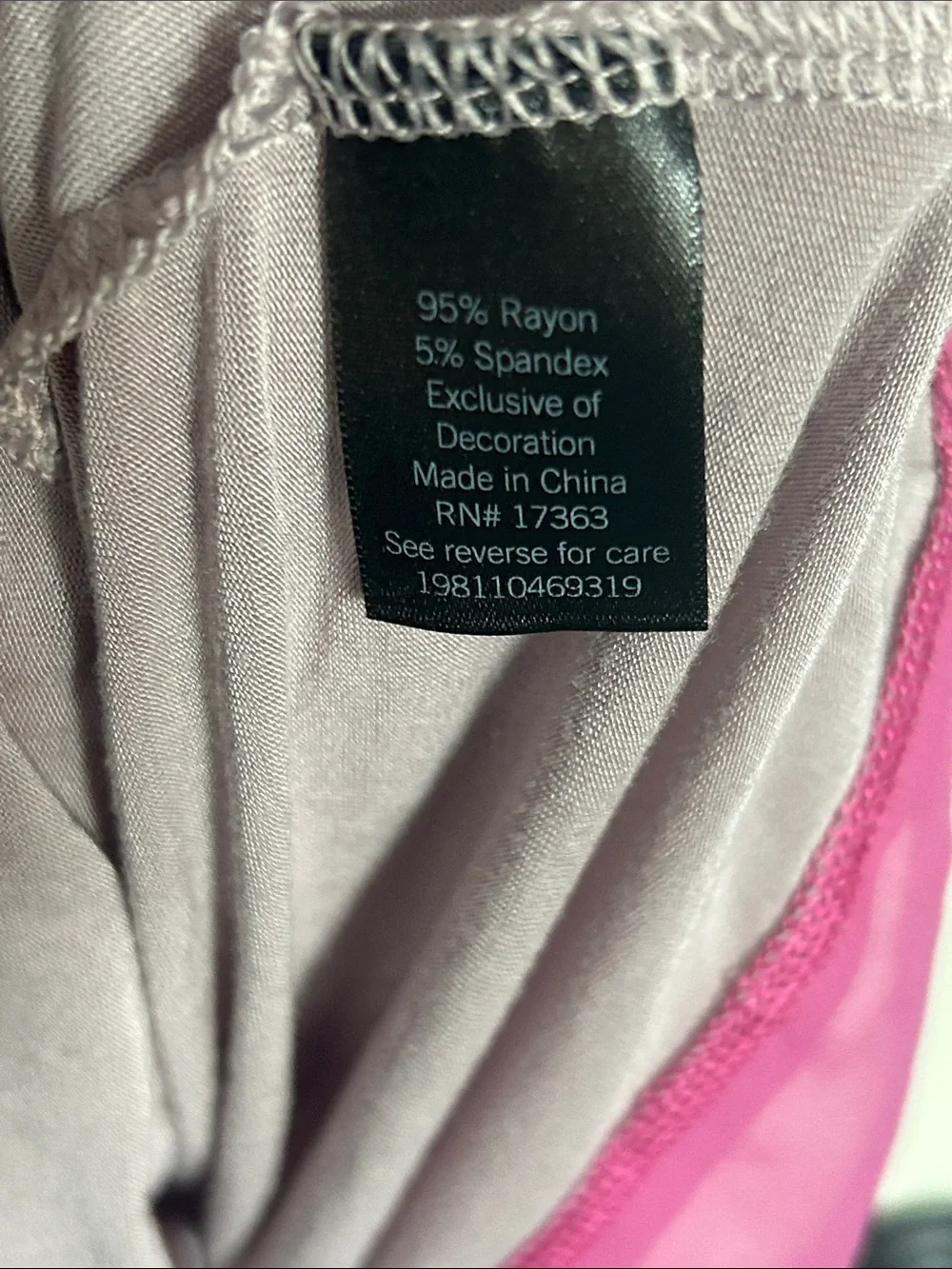 Simply Vera Vera Wang short sleeve purplish grey/pink sleep dress size large
